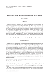 Money and Credit: Lessons of the Irish Bank Strike of 1970