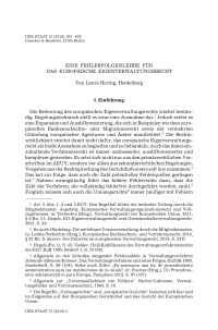 Eine Fehlerfolgenlehre für das europäische Eigenverwaltungsrecht