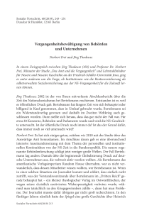 Vergangenheitsbewältigung von Behörden und Unternehmen