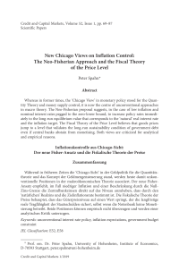 New Chicago Views on Inflation Control: The Neo-Fisherian Approach and the Fiscal Theory of the Price Level