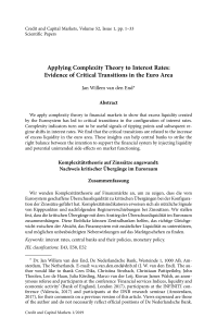 Applying Complexity Theory to Interest Rates: Evidence of Critical Transitions in The Euro Area