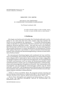 Die Rolle von Emotionen in juristischen Entscheidungsprozessen