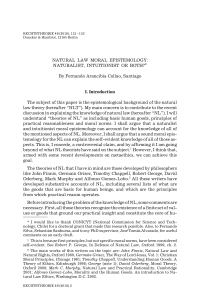 Natural Law Moral Epistemology: Naturalist, Intuitionist or both?