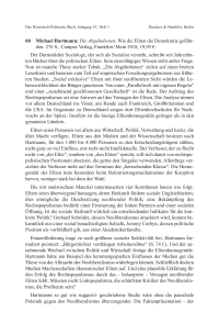 Michael Hartmann: Die Abgehobenen. Wie die Eliten die Demokratie gefährden