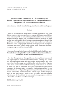 Socio-Economic Inequalities in Life Expectancy and Health Expectancy at Age 50 and over in European Countries.