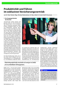 Produktivität und Führen im exklusiven Versicherungsvertrieb