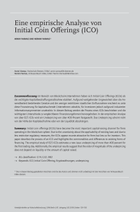 Eine empirische Analyse von Initial Coin Offerings (ICO)
