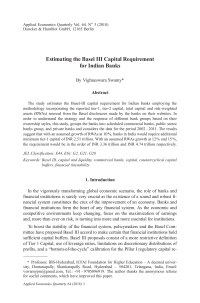 Estimating the Basel III Capital Requirement for Indian Banks