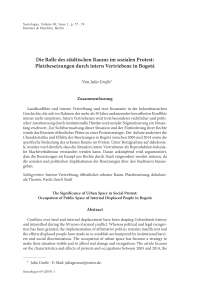Die Rolle des städtischen Raums im sozialen Protest: Platzbesetzungen durch intern Vertriebene in Bogotá