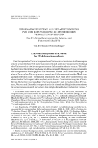 Informationssysteme als Herausforderung für den Rechtsschutz im Europäischen Verwaltungsverbund