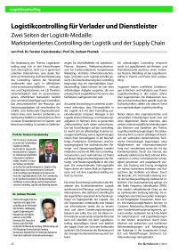 Logistikcontrolling für Verlader und Dienstleister