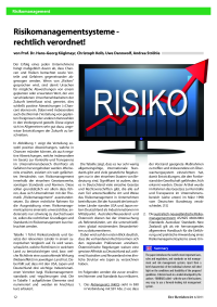 Risikomanagementsysteme – rechtlich verordnet!