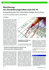 Absicherung von Zinsänderungsrisiken nach IAS 39