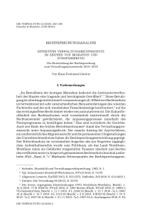 Effektiver Verwaltungsrechtsschutz im Zeichen von Migration und Europäisierung