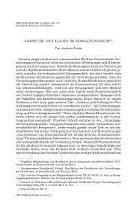 Ansprüche und Klagen im Verwaltungsrecht