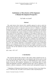 Institutions as Meso-factors of Development: A Human Development Perspective