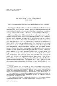 Nachruf auf Ernst Opgenoorth (1936 – 2018)