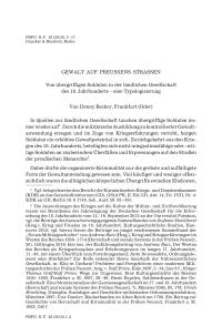 Gewalt auf Preussens Strassen