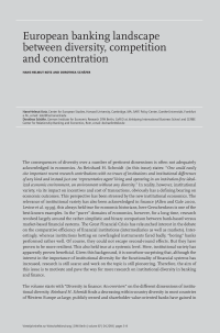 European banking landscape between diversity, competition and concentration