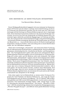 Eine Erinnerung an Ernst-Wolfgang Böckenförde