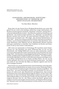 Schonzeiten, Kirchenärger, Kopftücher – Erinnerungen an Gespräche mit Ernst-Wolfgang Böckenförde