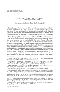 Ernst-Wolfgang Böckenförde als Verfassungsrichter