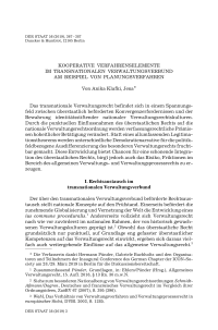 Kooperative Verfahrenselemente im transnationalen Verwaltungsverbund am Beispiel von Planungsverfahren