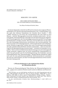 Der Horst-Sendler-Preis des Bundesverwaltungsgerichts