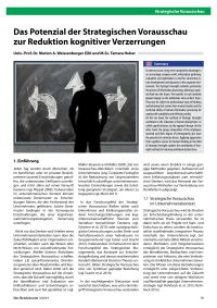 Das Potenzial der Strategischen Vorausschau zur Reduktion kognitiver Verzerrungen