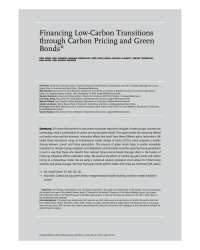 Financing Low-Carbon Transitions through Carbon Pricing and Green Bonds
