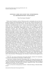 Defensio oder Die Kunst des Invektierens im Oberrheinischen Humanismus