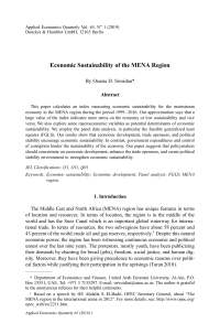 Economic Sustainability of the MENA Region