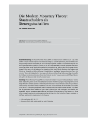 Die Modern Monetary Theory: Staatsschulden als Steuergutschriften