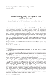 Optimal Monetary Policy with Staggered Wage and Price Contracts