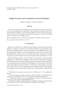 Budget Processes and Commitment to Fiscal Discipline