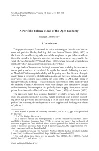 A Portfolio Balance Model of the Open Economy
