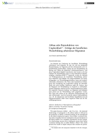 Abbau oder Reproduktion von Ungleichheit? – Erträge der beruflichen Weiterbildung arbeitsloser Migranten