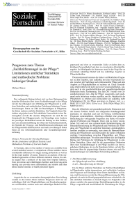 Prognosen zum Thema „Fachkräftemangel in der Pflege“: Limitationen amtlicher Statistiken und methodische Probleme bisheriger Studien