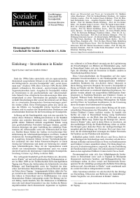 Einleitung – Investitionen in Kinder