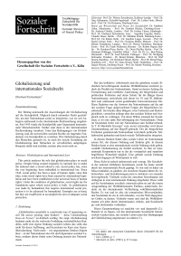 Globalisierung und internationales Sozialrecht