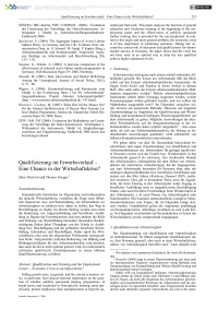 Qualifizierung im Erwerbsverlauf – Eine Chance in der Wirtschaftskrise?