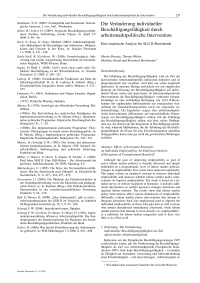Die Veränderung individueller Beschäftigungsfähigkeit durch arbeitsmarktpolitische Intervention