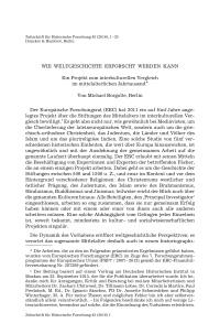 Wie Weltgeschichte erforscht werden kann. Ein Projekt zum interkulturellen Vergleich im mittelalterlichen Jahrtausend