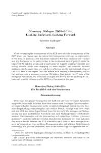 Monetary Dialogue 2009–2014: Looking Backward, Looking Forward