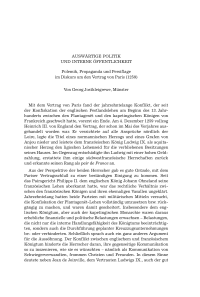 Auswärtige Politik und interne Öffentlichkeit. Polemik, Propaganda und Persiflage im Diskurs um den Vertrag von Paris (1259)
