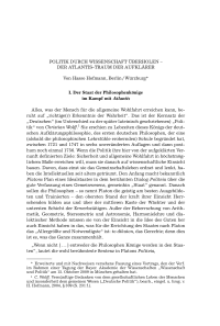 Politik durch Wissenschaft überholen – Der Atlantis-Traum der Aufklärer