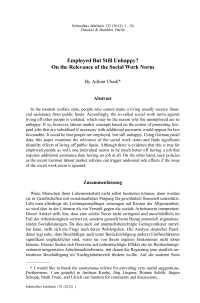 Employed But Still Unhappy? On the Relevance of the Social Work Norm