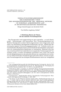 Verwaltungsverfahrensrecht der Europäischen Union – Der Kodifikationsentwurf des “Research Network on European Administrative Law“ in rechtsvergleichender Perspektive. Einige Anmerkungen aus deutscher Sicht