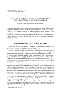 “Außerjuridisches“ Wissen, Alltagstheorien und Heuristiken im Verwaltungsrecht