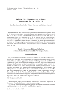 Relative Price Dispersion and Inflation: Evidence for the UK and the US